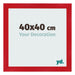 Fotokader 40x40cm Rood MDF Pisa Voorzijde Maat | Yourdecoration.be