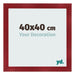 Fotokader 40x40cm Wijnrood Geveegd MDF Pisa Voorzijde Maat | Yourdecoration.be