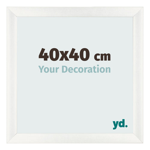 Fotokader 40x40cm Wit Geveegd MDF Pisa Voorzijde Maat | Yourdecoration.be