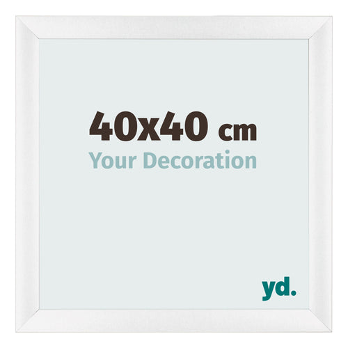 Fotokader 40x40cm Wit Hoogglans MDF Pisa Voorzijde Maat | Yourdecoration.be