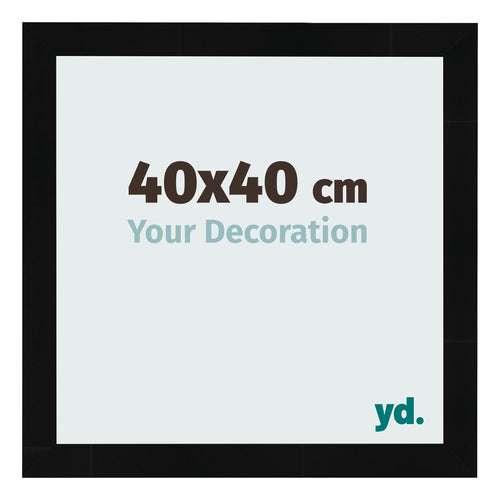 Fotokader 40x40cm Zwart Hoogglans MDF Pisa Voorzijde Maat | Yourdecoration.be