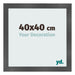 Fotokader 40x40cm Zwart Mat MDF Pisa Voorzijde Maat | Yourdecoration.be