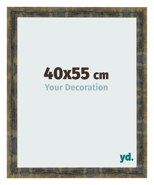 Fotokader 40x55cm Blauw Goud Gemeleerd MDF Pisa Voorzijde Maat | Yourdecoration.be