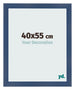 Fotokader 40x55cm Donkerblauw Geveegd MDF Pisa Voorzijde Maat | Yourdecoration.be