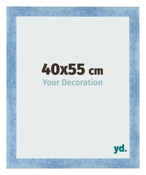 Fotokader 40x55cm Helder Blauw Geveegd MDF Pisa Voorzijde Maat | Yourdecoration.be