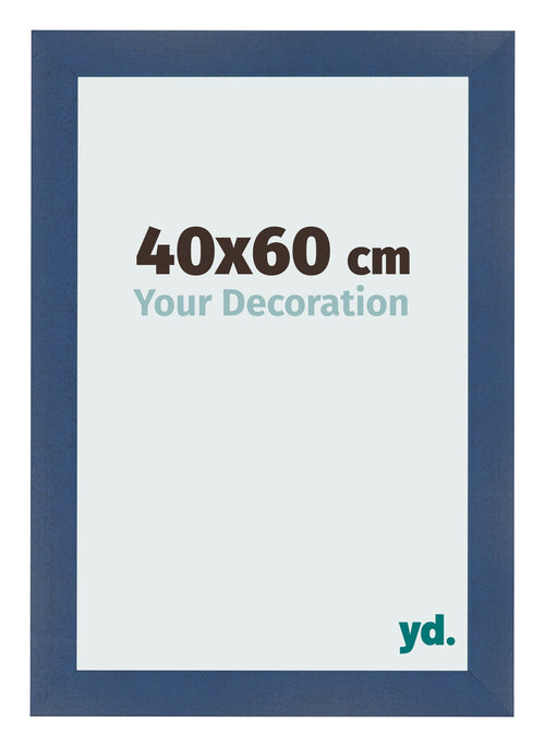 Fotokader 40x60cm Donkerblauw Geveegd MDF Pisa Voorzijde Maat | Yourdecoration.be