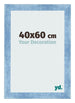 Fotokader 40x60cm Helder Blauw Geveegd MDF Pisa Voorzijde Maat | Yourdecoration.be