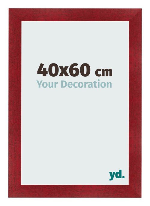 Fotokader 40x60cm Wijnrood Geveegd MDF Pisa Voorzijde Maat | Yourdecoration.be