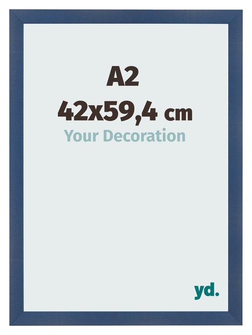 Fotokader 42x59 4cm A2 Donkerblauw Geveegd MDF Pisa Voorzijde Maat | Yourdecoration.be