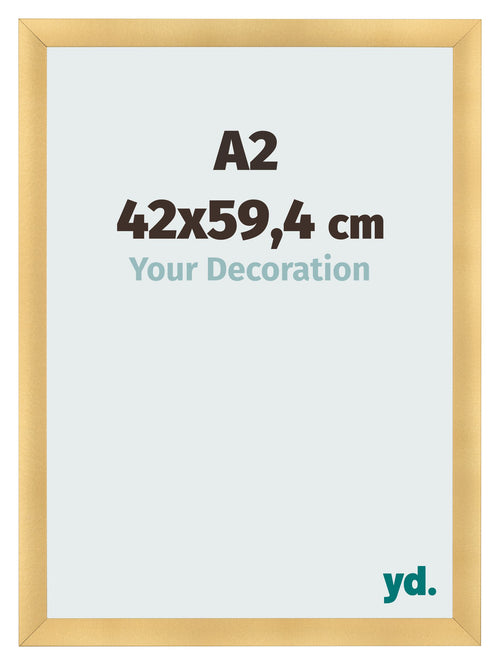 Fotokader 42x59 4cm A2 Goud Mat MDF Pisa Voorzijde Maat | Yourdecoration.be