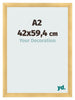Fotokader 42x59 4cm A2 Goud Mat MDF Pisa Voorzijde Maat | Yourdecoration.be