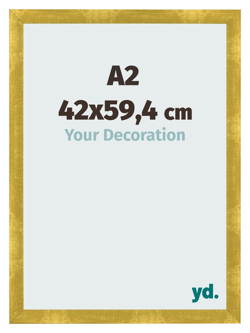 Fotokader 42x59 4cm A2 Goud Vintage MDF Pisa Voorzijde Maat | Yourdecoration.be