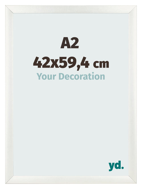 Fotokader 42x59 4cm A2 Wit Geveegd MDF Pisa Voorzijde Maat | Yourdecoration.be