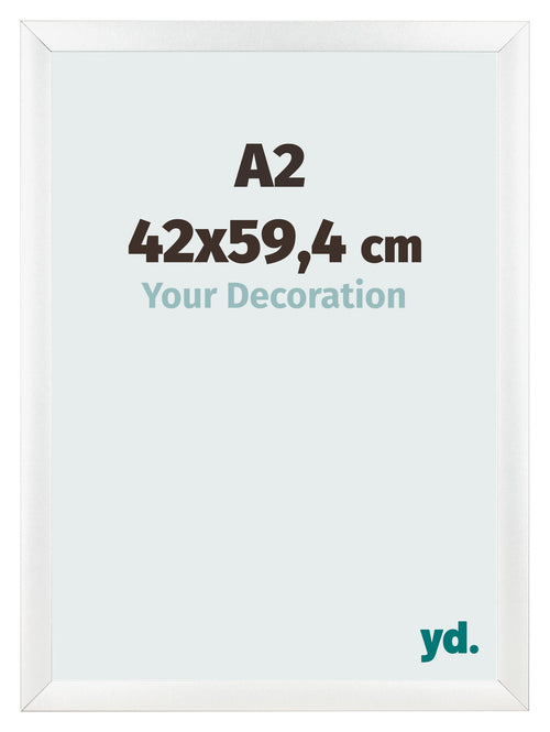 Fotokader 42x59 4cm A2 Wit Mat MDF Pisa Voorzijde Maat | Yourdecoration.be