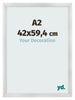 Fotokader 42x59 4cm A2 Zilver Mat MDF Pisa Voorzijde Maat | Yourdecoration.be
