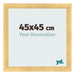Fotokader 45x45cm Goud Mat MDF Pisa Voorzijde Maat | Yourdecoration.be