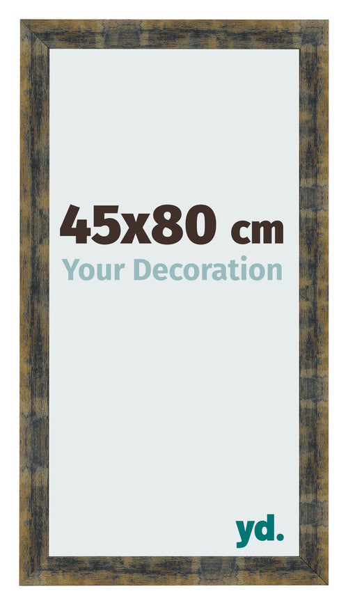 Fotokader 45x80cm Blauw Goud Gemeleerd MDF Pisa Voorzijde Maat | Yourdecoration.be