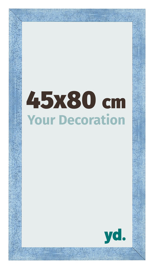 Fotokader 45x80cm Helder Blauw Geveegd MDF Pisa Voorzijde Maat | Yourdecoration.be