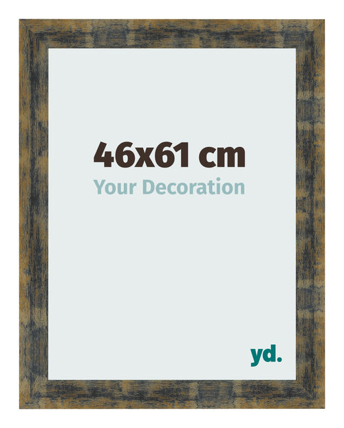 Fotokader 46x61cm Blauw Goud Gemeleerd MDF Pisa Voorzijde Maat | Yourdecoration.be