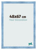 Fotokader 48x67cm Helder Blauw Geveegd MDF Pisa Voorzijde Maat | Yourdecoration.be
