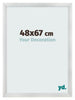 Fotokader 48x67cm Zilver Mat MDF Pisa Voorzijde Maat | Yourdecoration.be