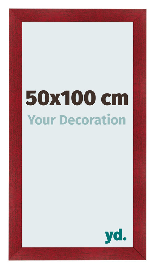 Fotokader 50x100cm Wijnrood Geveegd MDF Pisa Voorzijde Maat | Yourdecoration.be