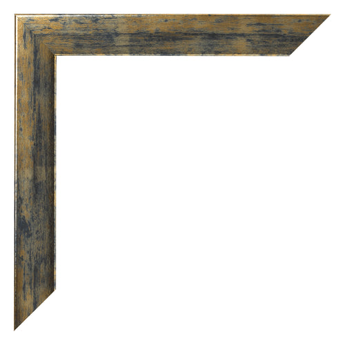 Fotokader 50x50cm Blauw Goud Gemeleerd MDF Pisa Detail Hoek | Yourdecoration.be