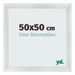 Fotokader 50x50cm Zilver Mat MDF Pisa Voorzijde Maat | Yourdecoration.be