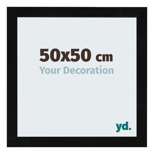 Fotokader 50x50cm Zwart Hoogglans MDF Pisa Voorzijde Maat | Yourdecoration.be