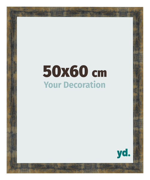 Fotokader 50x60cm Blauw Goud Gemeleerd MDF Pisa Voorzijde Maat | Yourdecoration.be