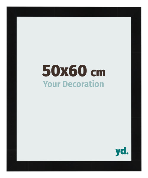 Fotokader 50x60cm Zwart Hoogglans MDF Pisa Voorzijde Maat | Yourdecoration.be