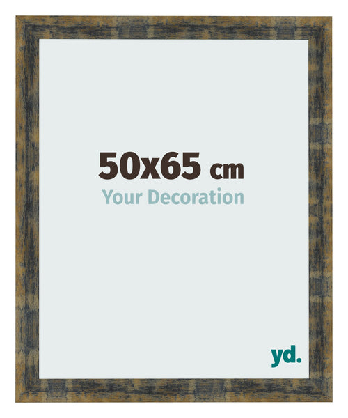 Fotokader 50x65cm Blauw Goud Gemeleerd MDF Pisa Voorzijde Maat | Yourdecoration.be