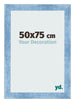 Fotokader 50x75cm Helder Blauw Geveegd MDF Pisa Voorzijde Maat | Yourdecoration.be