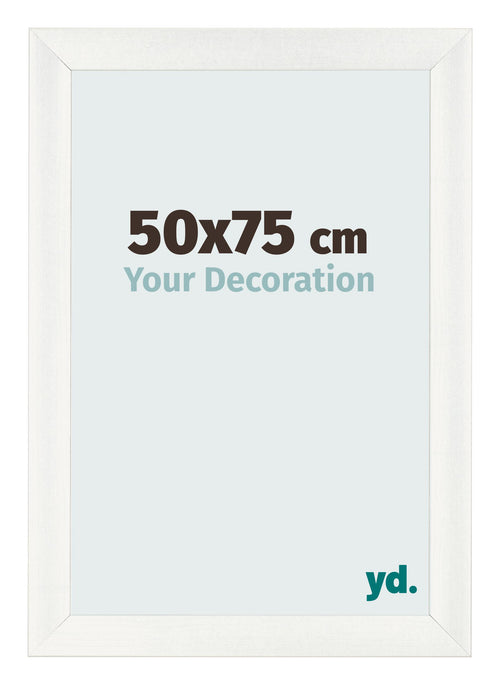 Fotokader 50x75cm Wit Geveegd MDF Pisa Voorzijde Maat | Yourdecoration.be
