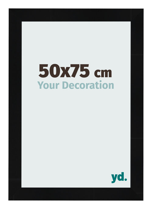 Fotokader 50x75cm Zwart Hoogglans MDF Pisa Voorzijde Maat | Yourdecoration.be