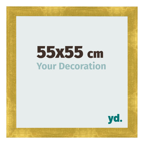 Fotokader 55x55cm Goud Vintage MDF Pisa Voorzijde Maat | Yourdecoration.be