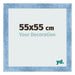 Fotokader 55x55cm Helder Blauw Geveegd MDF Pisa Voorzijde Maat | Yourdecoration.be