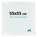 Fotokader 55x55cm Wit Geveegd MDF Pisa Voorzijde Maat | Yourdecoration.be
