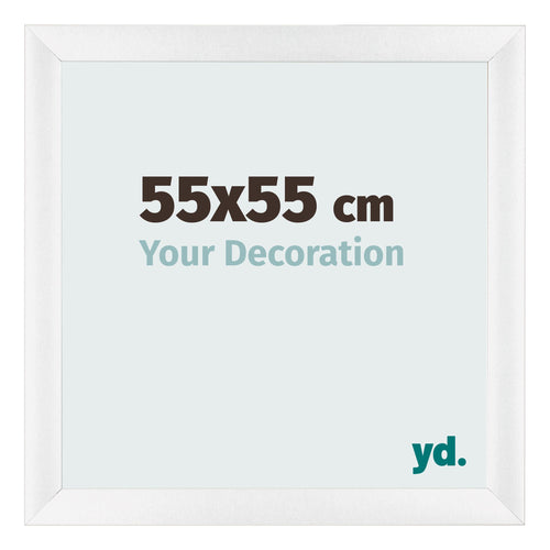 Fotokader 55x55cm Wit Hoogglans MDF Pisa Voorzijde Maat | Yourdecoration.be