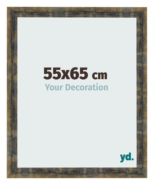 Fotokader 55x65cm Blauw Goud Gemeleerd MDF Pisa Voorzijde Maat | Yourdecoration.be