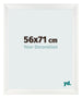 Fotokader 56x71cm Wit Geveegd MDF Pisa Voorzijde Maat | Yourdecoration.be