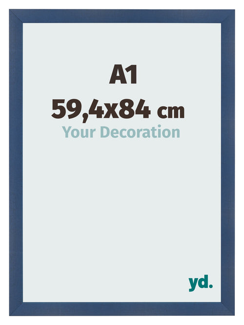 Fotokader 59 4x84cm A1 Donkerblauw Geveegd MDF Pisa Voorzijde Maat | Yourdecoration.be