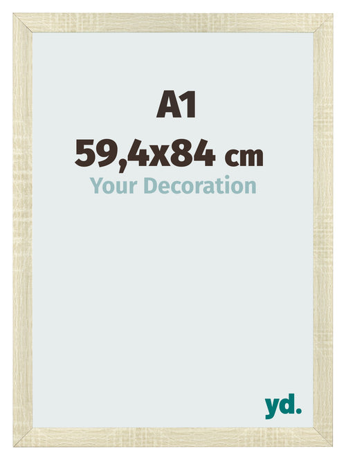 Fotokader 59 4x84cm A1 Sonoma Eiken MDF Pisa Voorzijde Maat | Yourdecoration.be
