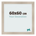 Fotokader 60x60cm Eiken Licht MDF Pisa Voorzijde Maat | Yourdecoration.be
