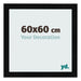 Fotokader 60x60cm Zwart Hoogglans MDF Pisa Voorzijde Maat | Yourdecoration.be