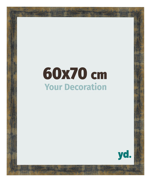 Fotokader 60x70cm Blauw Goud Gemeleerd MDF Pisa Voorzijde Maat | Yourdecoration.be