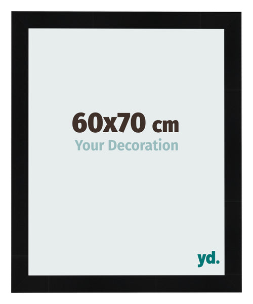 Fotokader 60x70cm Zwart Hoogglans MDF Pisa Voorzijde Maat | Yourdecoration.be