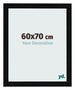 Fotokader 60x70cm Zwart Hoogglans MDF Pisa Voorzijde Maat | Yourdecoration.be