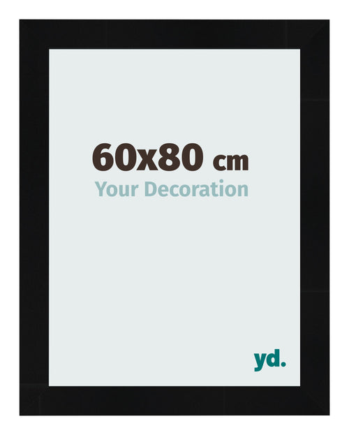 Fotokader 60x80cm Zwart Hoogglans MDF Pisa Voorzijde Maat | Yourdecoration.be