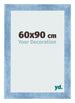 Fotokader 60x90cm Helder Blauw Geveegd MDF Pisa Voorzijde Maat | Yourdecoration.be